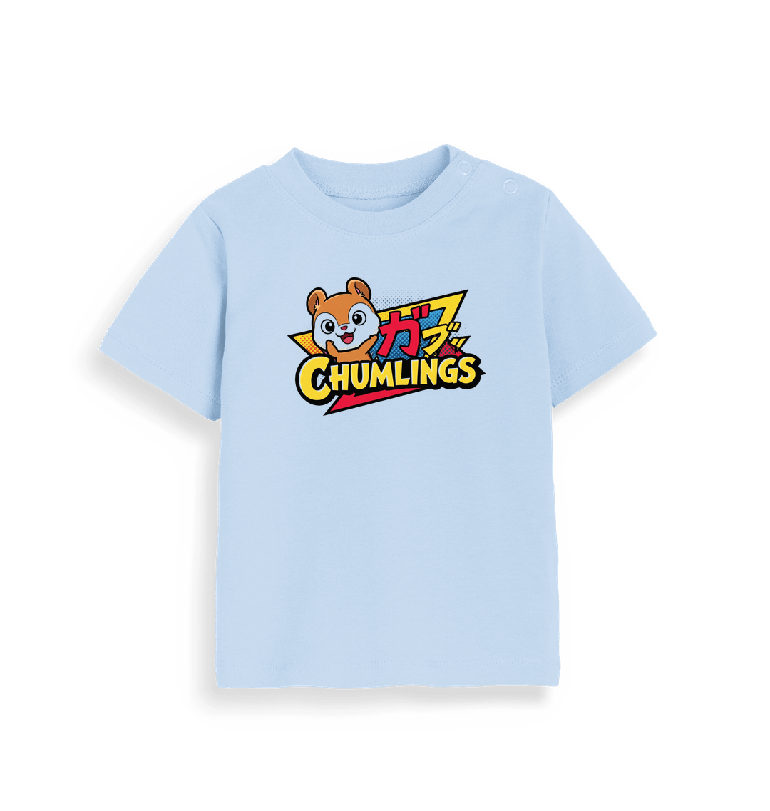 Dusty Blue Printed Kids T-Shirt