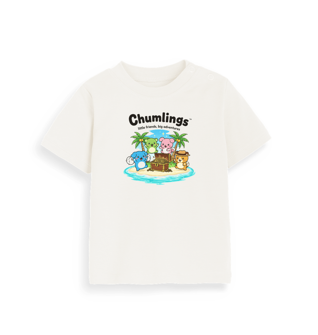 Organic Natural Printed Kids T-Shirt