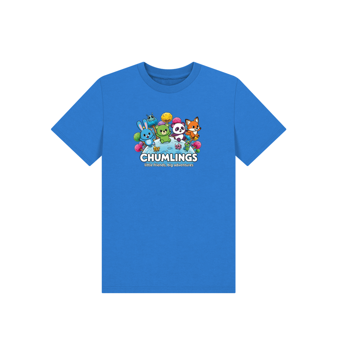 Bright Blue Printed Kids T-Shirt