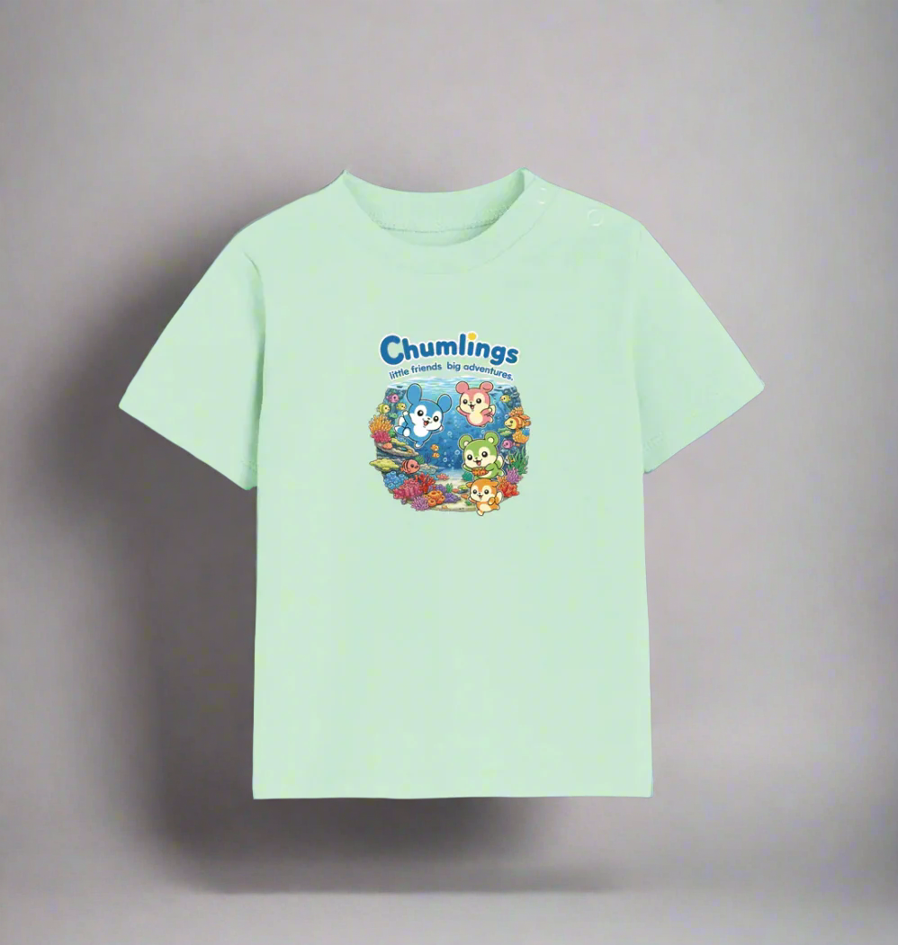 Mint Printed Kids T-Shirt