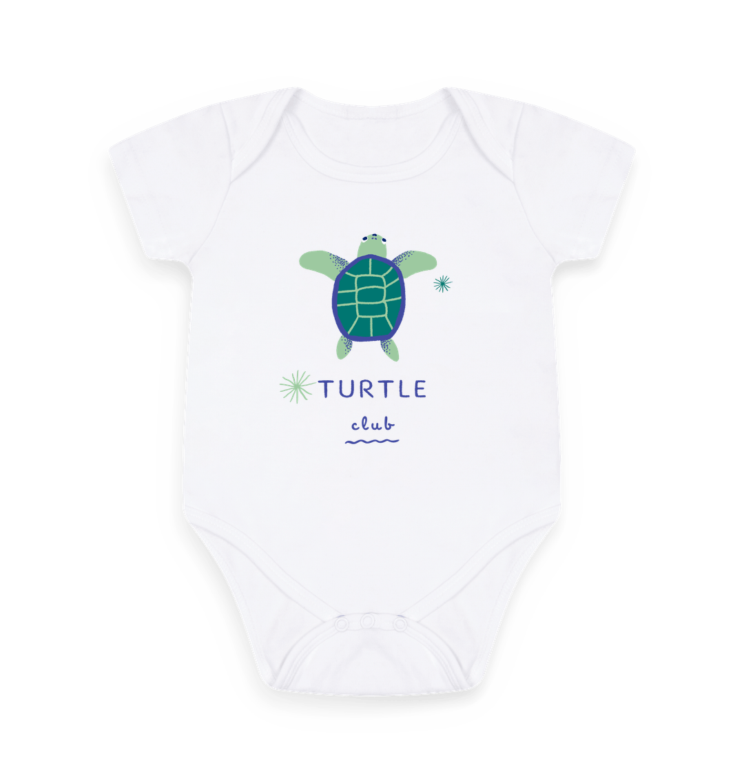 White Printed baby grow