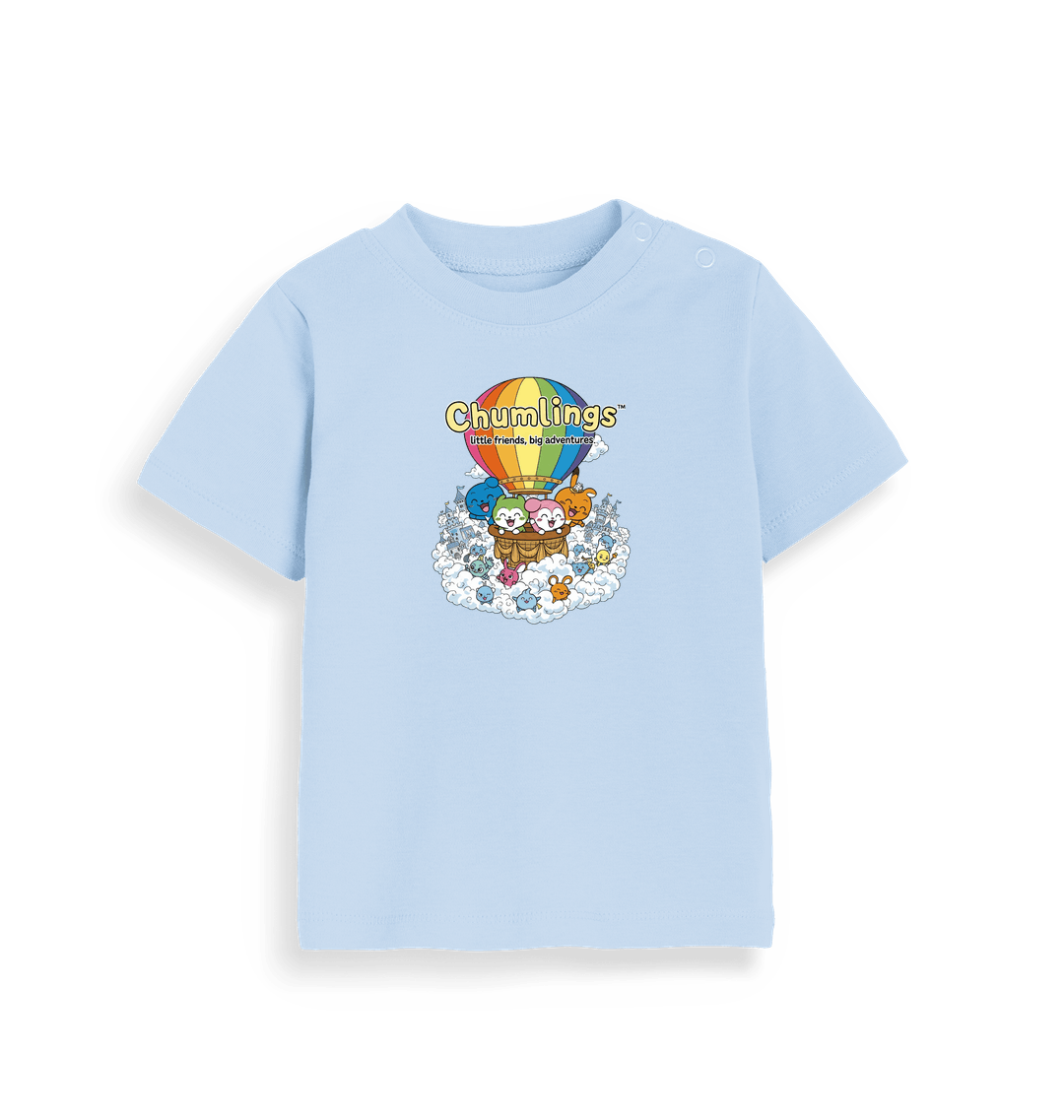 Dusty Blue Printed Kids T-Shirt
