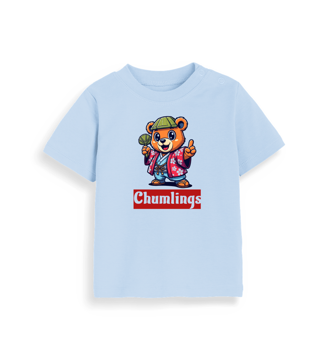 Dusty Blue Printed Kids T-Shirt