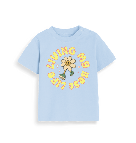 Dusty Blue Printed Kids T-Shirt