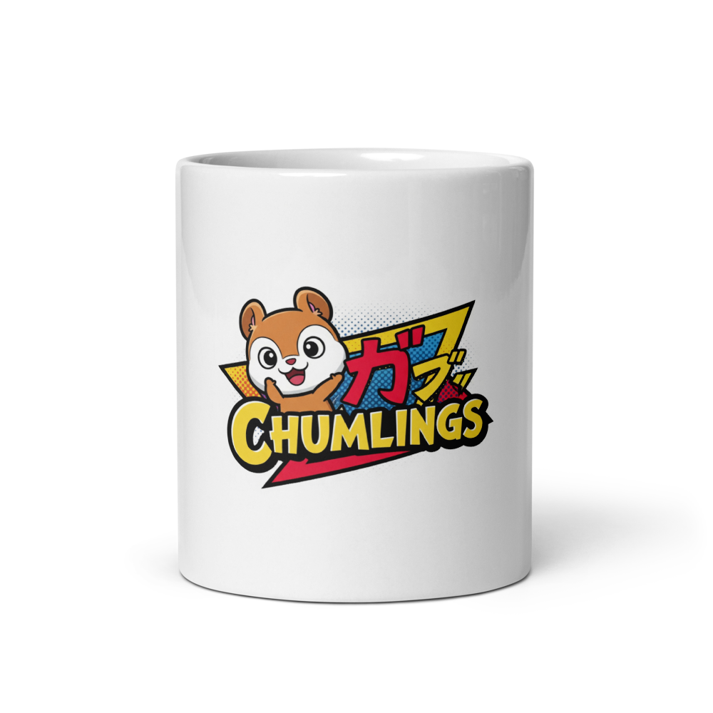 White glossy mug