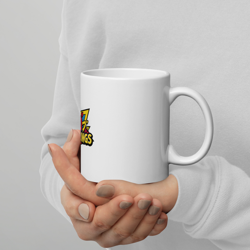 White glossy mug